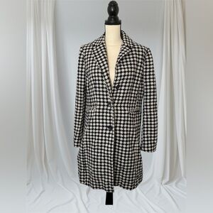 Tommy Hilfiger Navy Checkered Coat Women's Size 12